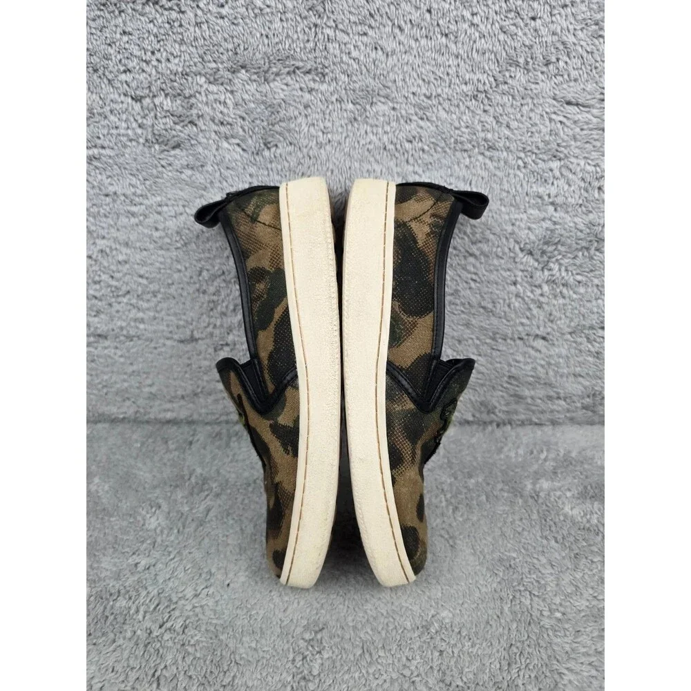 COACH C115 Rexy Dino Dinosaur Camo Slip On Sneakers Mens 8.5 G3864
